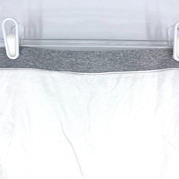Splendid Supima Cotton White Ruched Mini Skirt with Grey Waistband Size Small - Picture 3 of 10